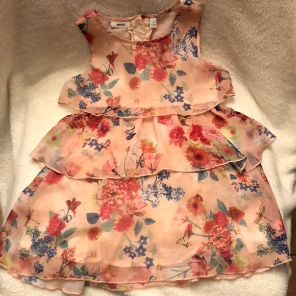 MEXX floral chiffon layered dress for little girls - Picture 1 of 4